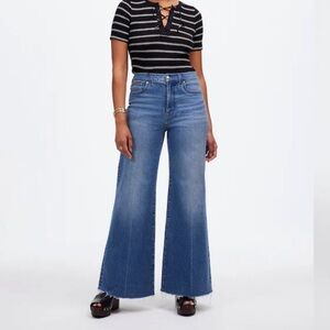 Madewell The Curvy Flared Wide-Leg Crop Jeans